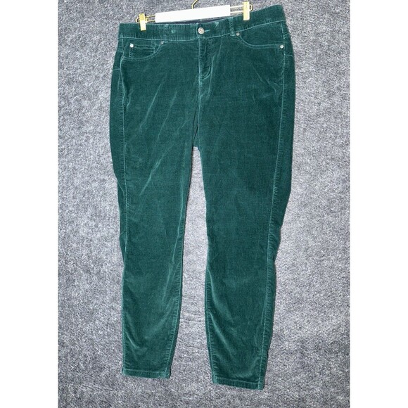 Torrid Bombshell Skinny Corduroy Pants - Emerald Green - Size 20T - Plus Size - Picture 2 of 7